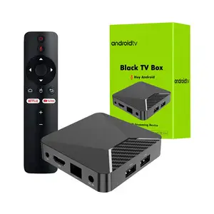 Android Black Tv Box Streaming Device + 1 Year IPTV Subscription
