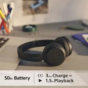 Sony WH-CH520 Wireless Bluetooth Headphones with Microphone-Blue